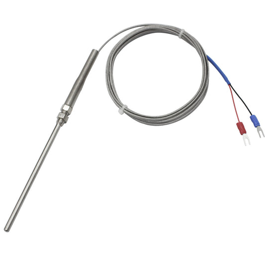 K-Type Thermocouple Temperature Sensors 2M/6.6Ft Wire，Stainless Steel Probe