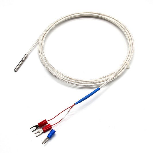 RTD PT100 Temperature Sensors Three-wire System，Stainless Steel Probe(4×30MM) Range:-50℃-200℃